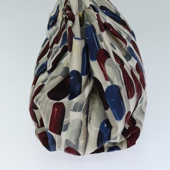 PRADA Lip Pattern Hand Bag Nylon Multicolor Auth - Picture 5 of 16